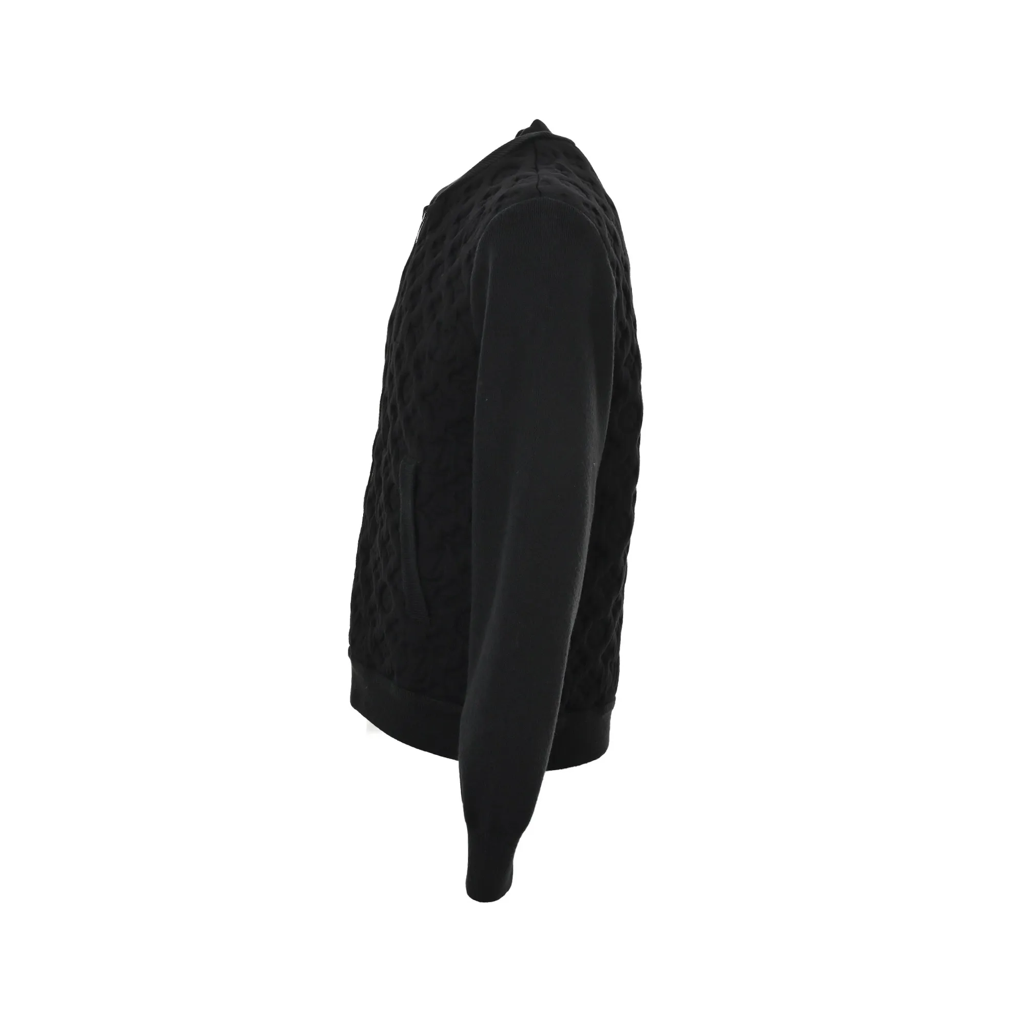 Louis Vuitton/Louis Vuitton old flower embossed wool knitted bomber jacket